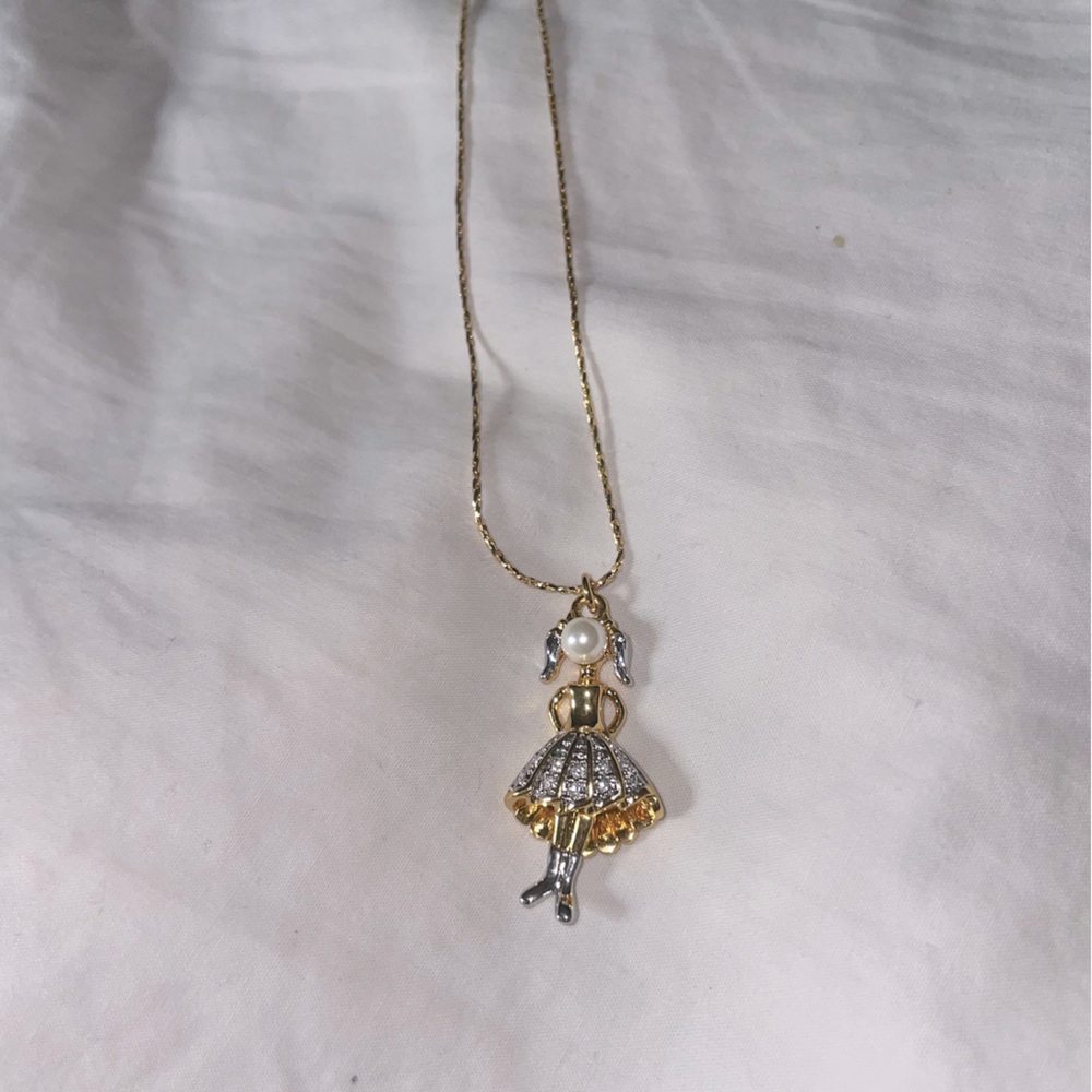 “Pretty Ballerina” Necklace Dancer Cubic Zirconia